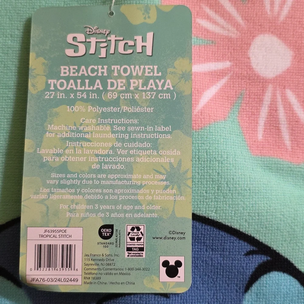 Disney Stitch Absorbent Bath Beach Towel 27